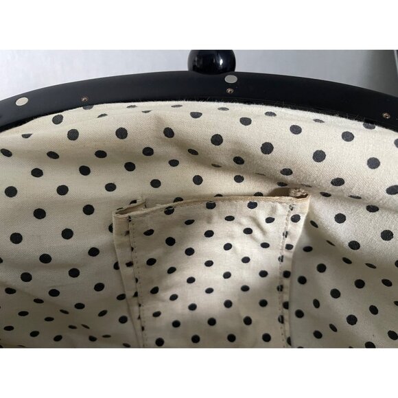 Hobo International Gray Patent Leather Handbag With Polka Dot Lining - Picture 11 of 16